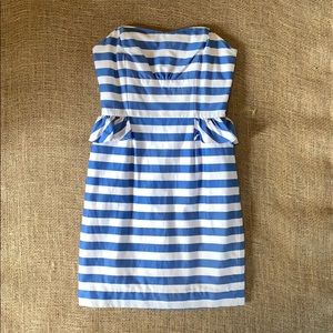 Lilly Pulitzer Striped Peplum Dress Size 0